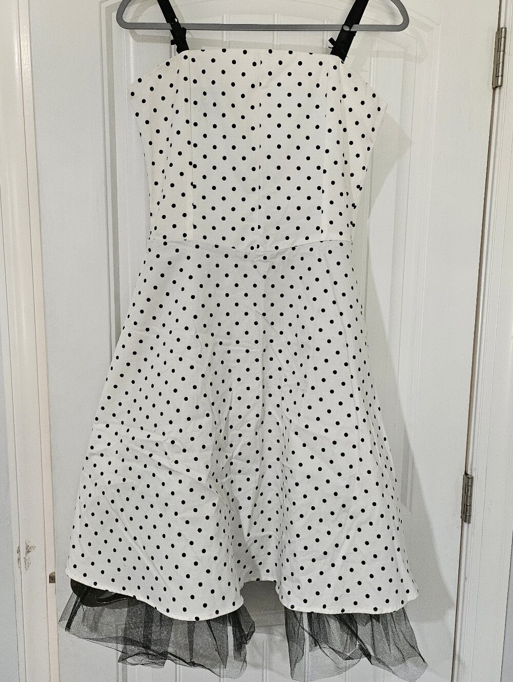 Hot Topic White Polka Dot Tulle Dress